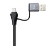 Nanocable Conversor USB-C + USB-A 3.0 a Ethernet RJ45, 1000 Mbps, Gris